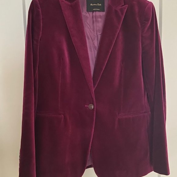 MASSIMO DUTTI Velvet jacket - Picture 3 of 5